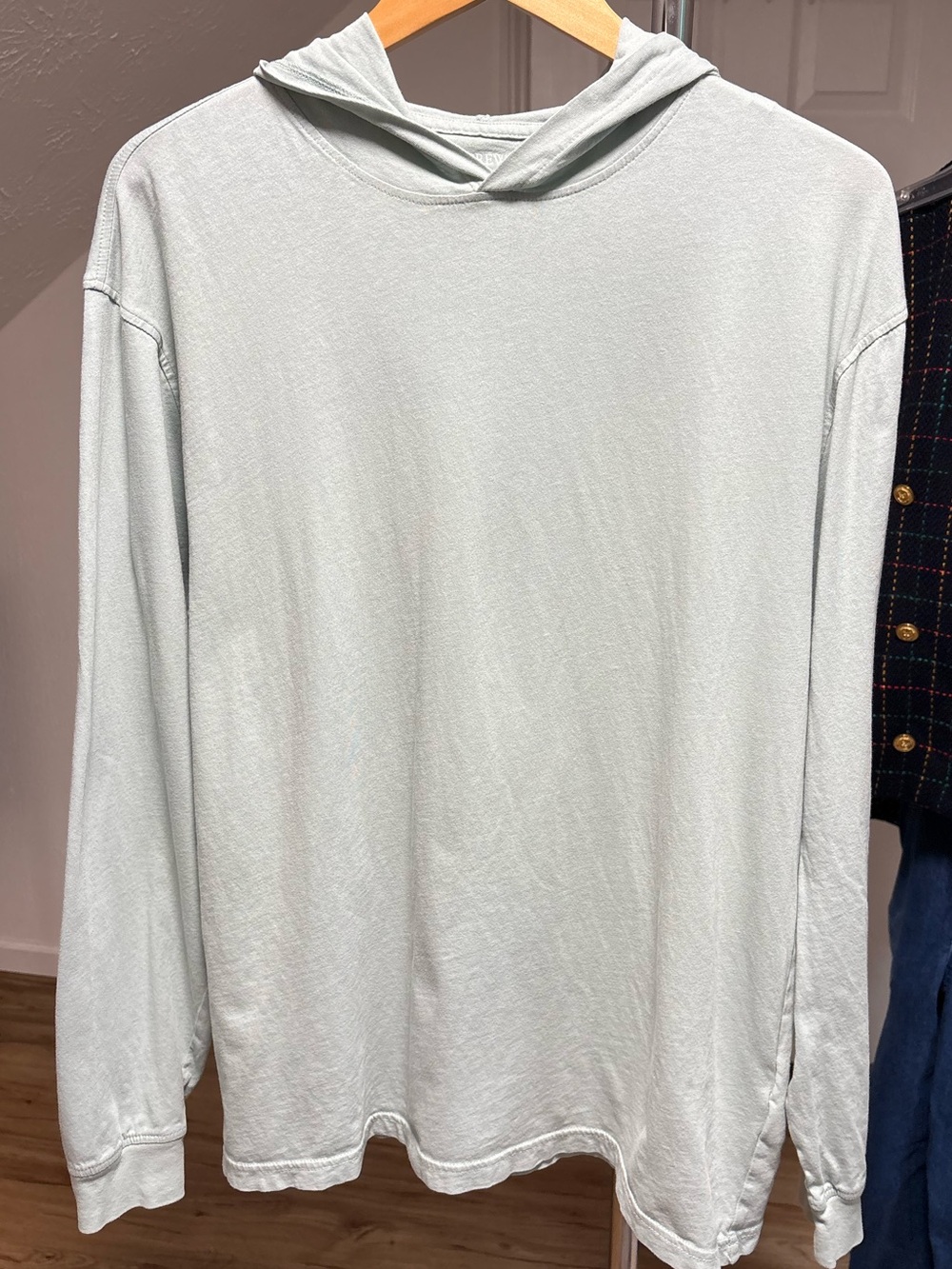 J. Crew longsleeve washed jersey hoodie, mens large